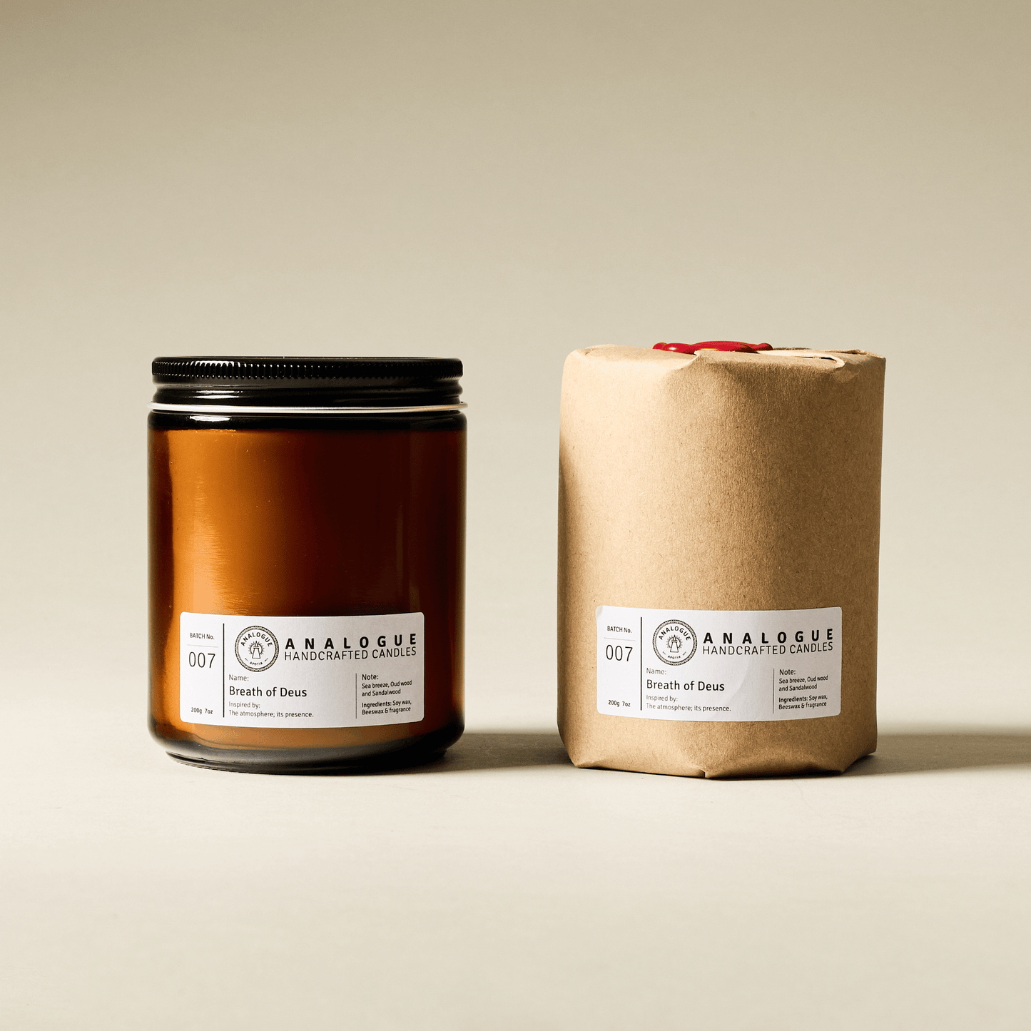 Breath of Deus Bee & Soy Wax Candle 7oz