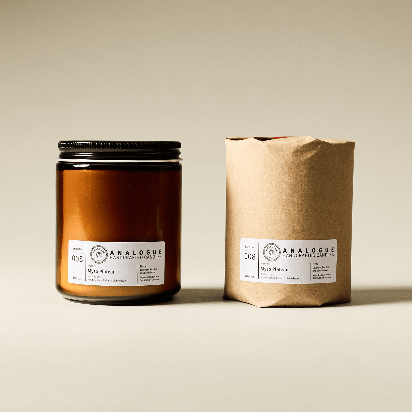 Myso Plateau Bee & Soy Wax Candle 7oz